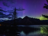 Aurora Light Over Banff Park-Canada