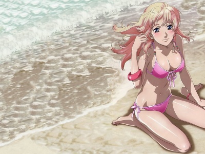 Bikini Girl Macross Frontier Groping Cavan