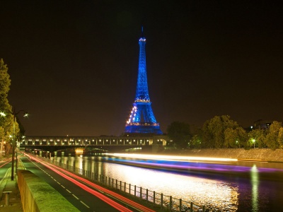 Blue Eiffel Tower