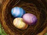 Easter Eggs In A Nest