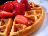 Food Waffles Strawberries