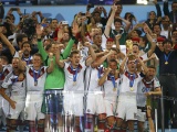 German Players Celebrate Title Of WC