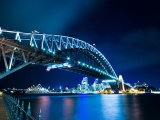 Harbour Bridge Sydney Night Lights City Landscape