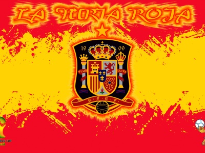 La Furia Roja Spain Football Crest Logo