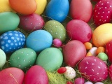 Pascha Eggs Dyed Different Close Up Feast