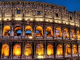 Rome Colosseum At Night