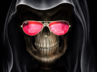 Skulls Eyes Reaper Funny Gothic Sunglasses Smiles