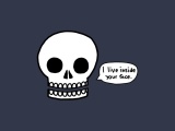 Skulls Humor Funny Creative Digital Art Faces Background