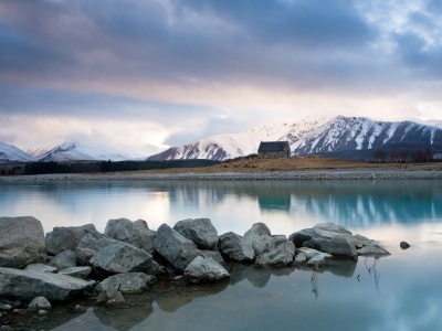 Sunrise Over Cold Lake Tekapo