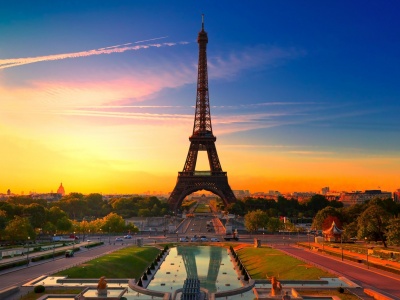 Sunset In Paris Wallpaper