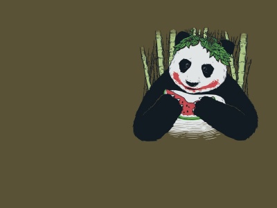 The Joker Funny Panda Bears Fun Art