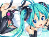 Vocaloid Girl Headphones Cute Smile Anime