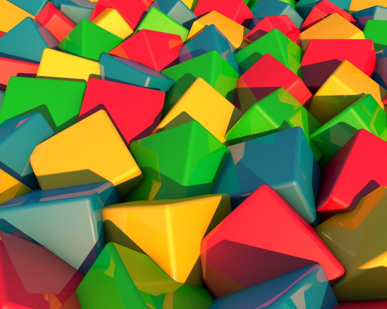 3D Multicolored Cubes