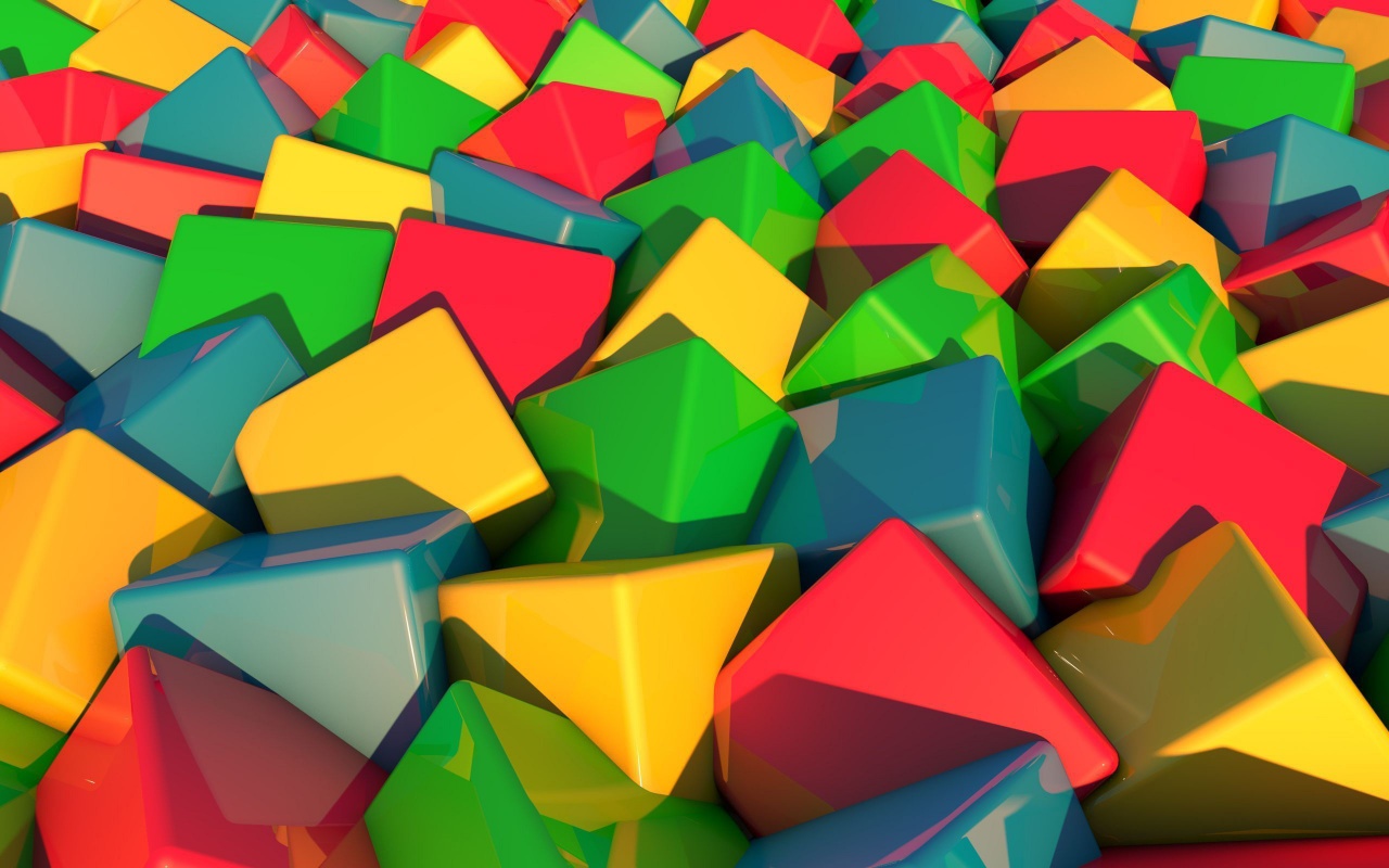 3D Multicolored Cubes