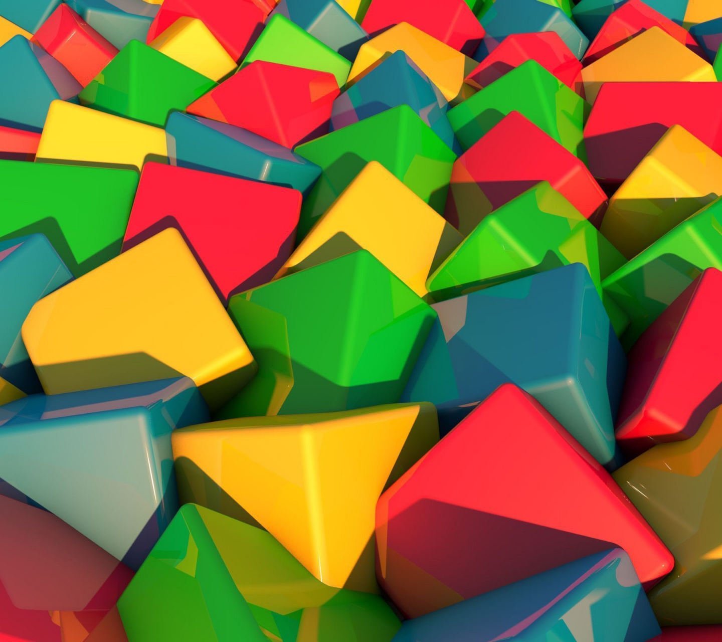 3D Multicolored Cubes