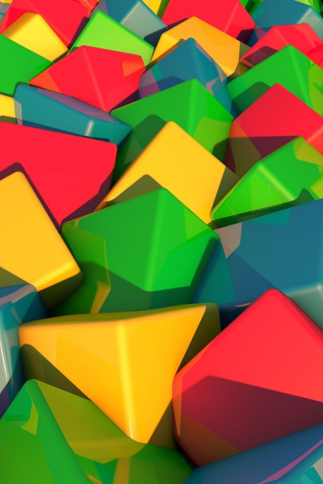 3D Multicolored Cubes