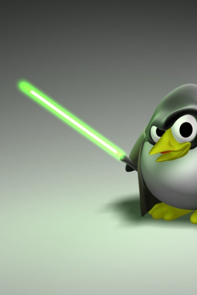 3D Penguin Jedi