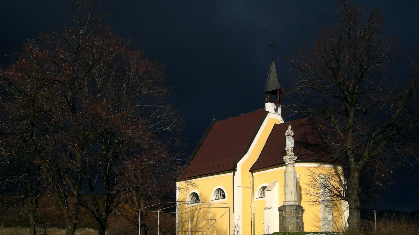 A Nice Chapel Before Snow Storm Pezinok Bratislava Region Slovakia