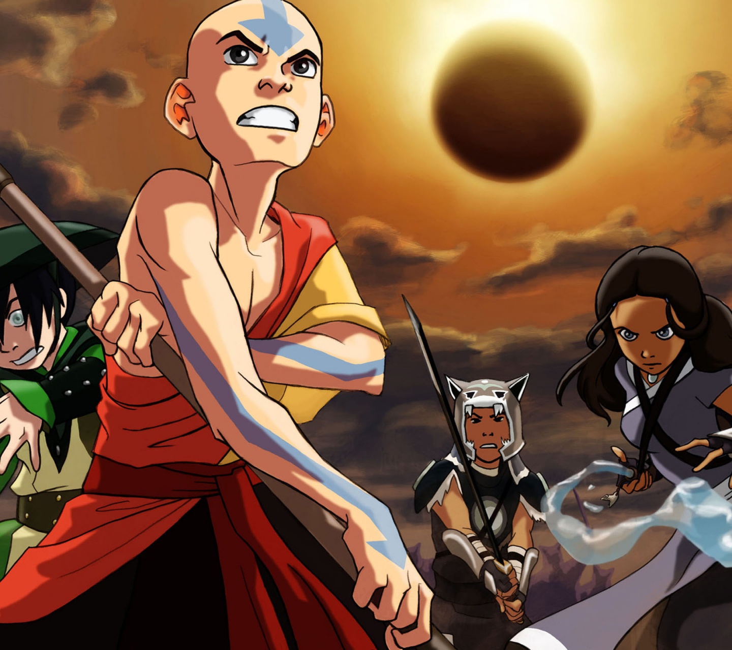 Aang Sokka Catarrh Toph Avatar The Last Airbender