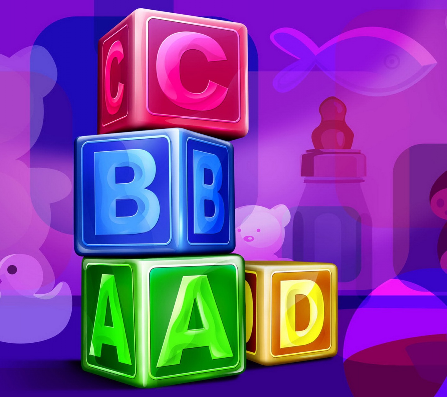 Abc Cubes Wallpaper