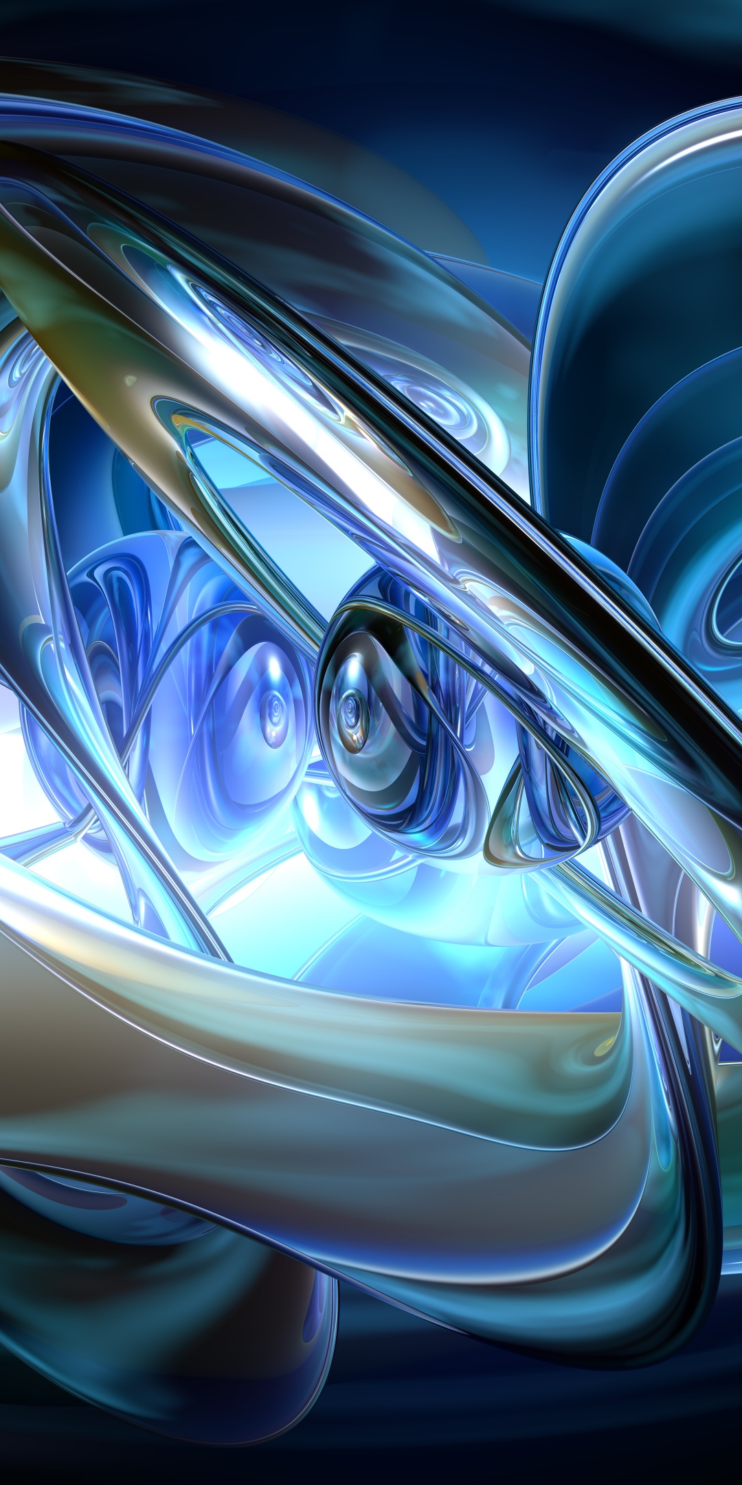 Abstract 3D Blue Rings