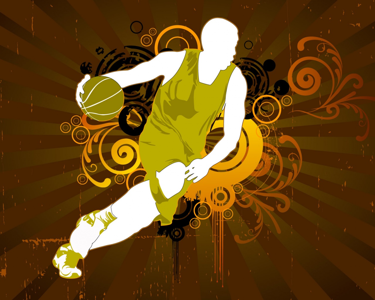 Abstract Basketball Player