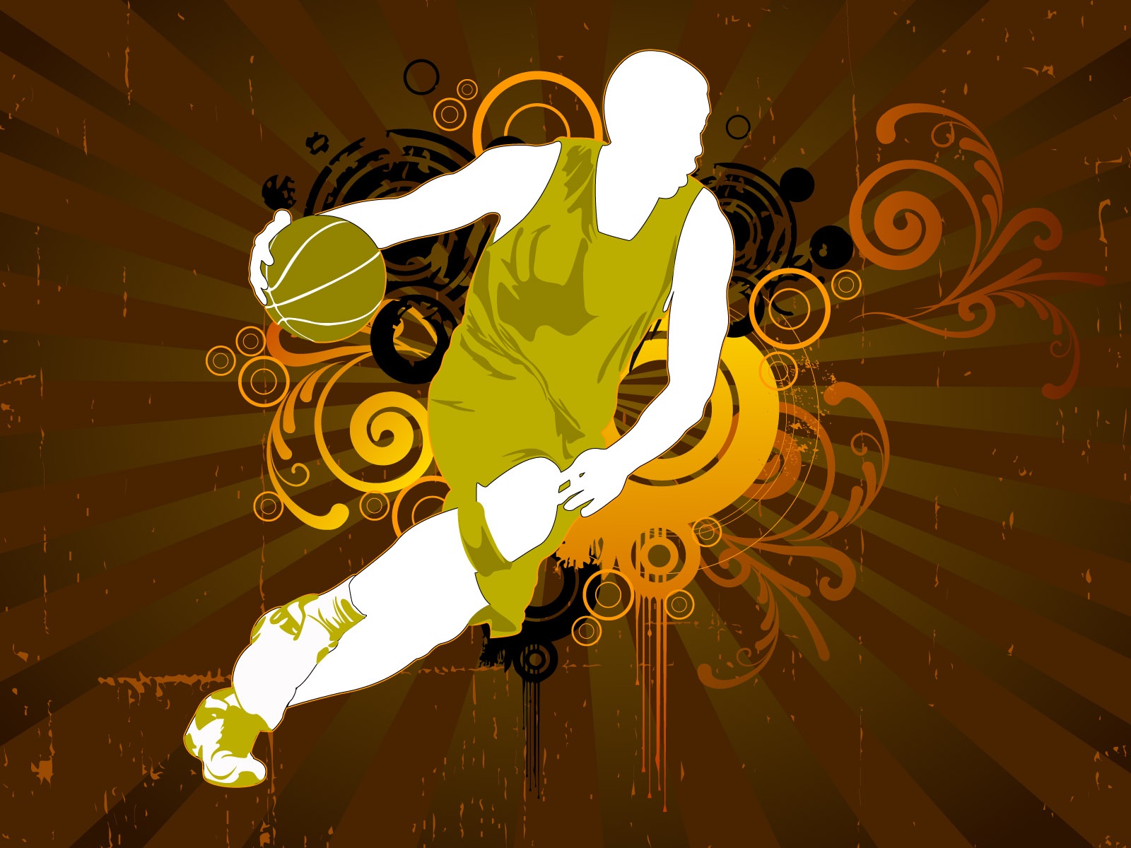 Abstract Basketball Player