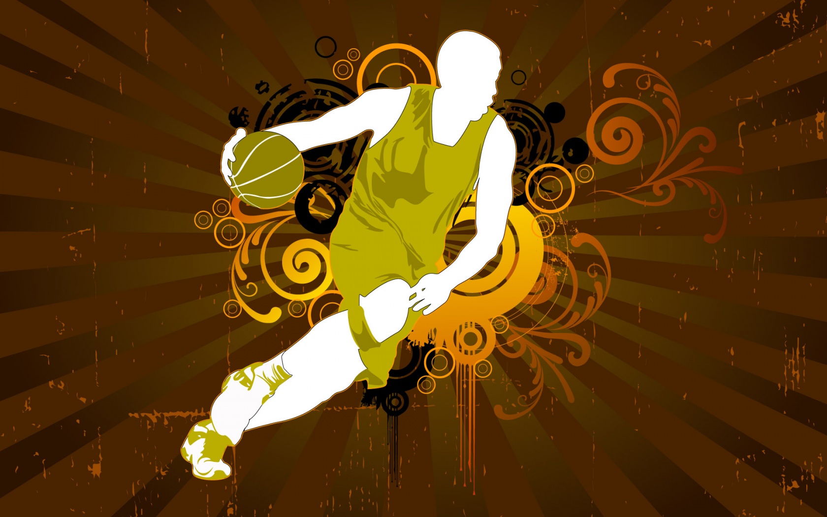 Abstract Basketball Player