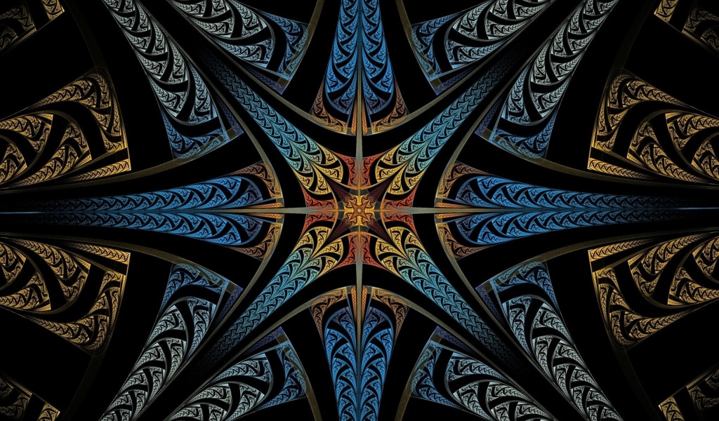 Abstract Starburs Fractal