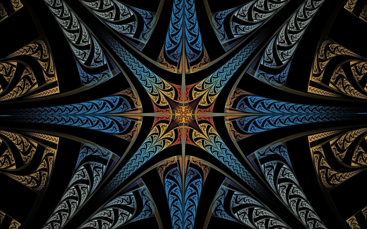 Abstract Starburs Fractal