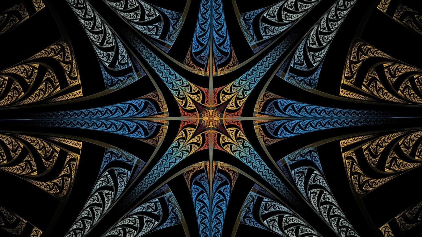 Abstract Starburs Fractal