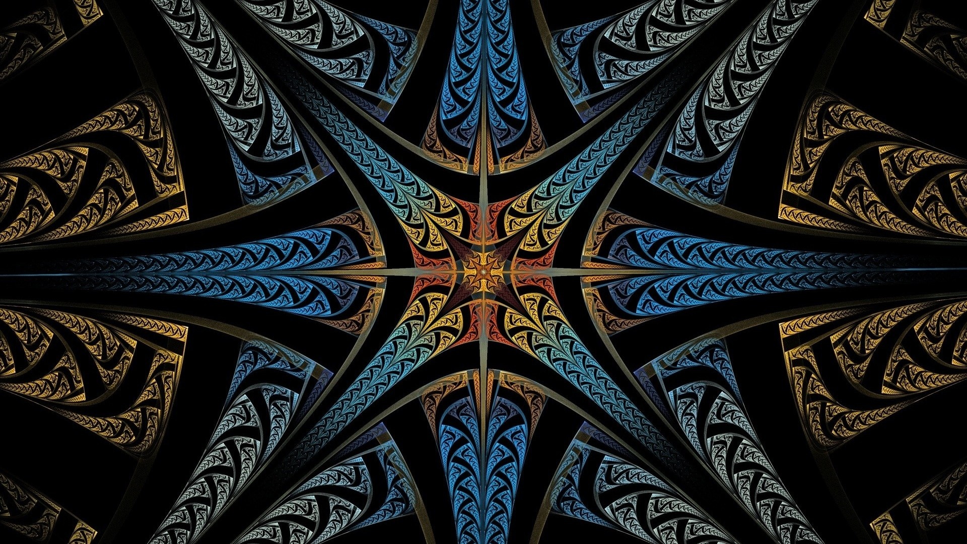 Abstract Starburs Fractal