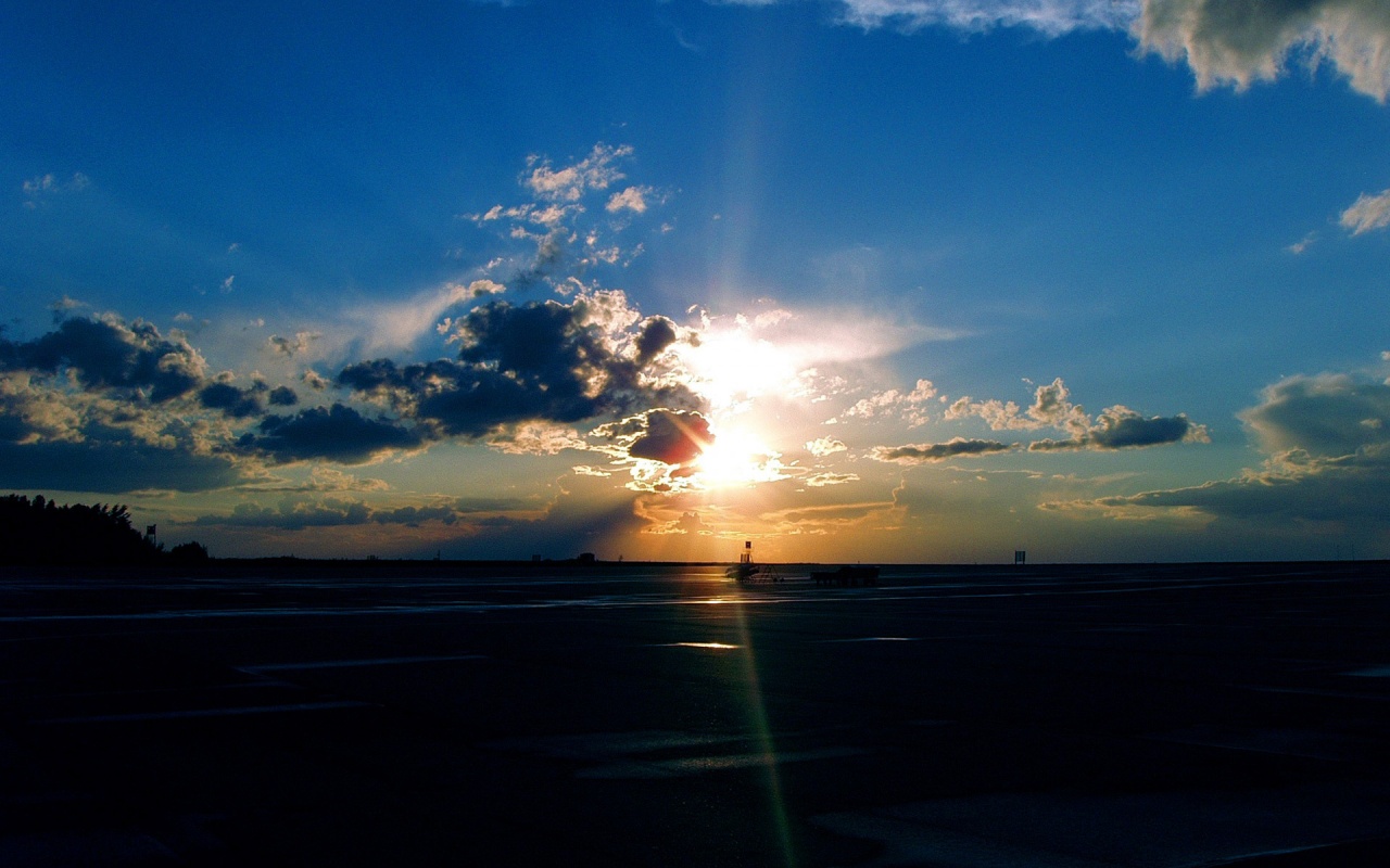 Airport Sunset Nature