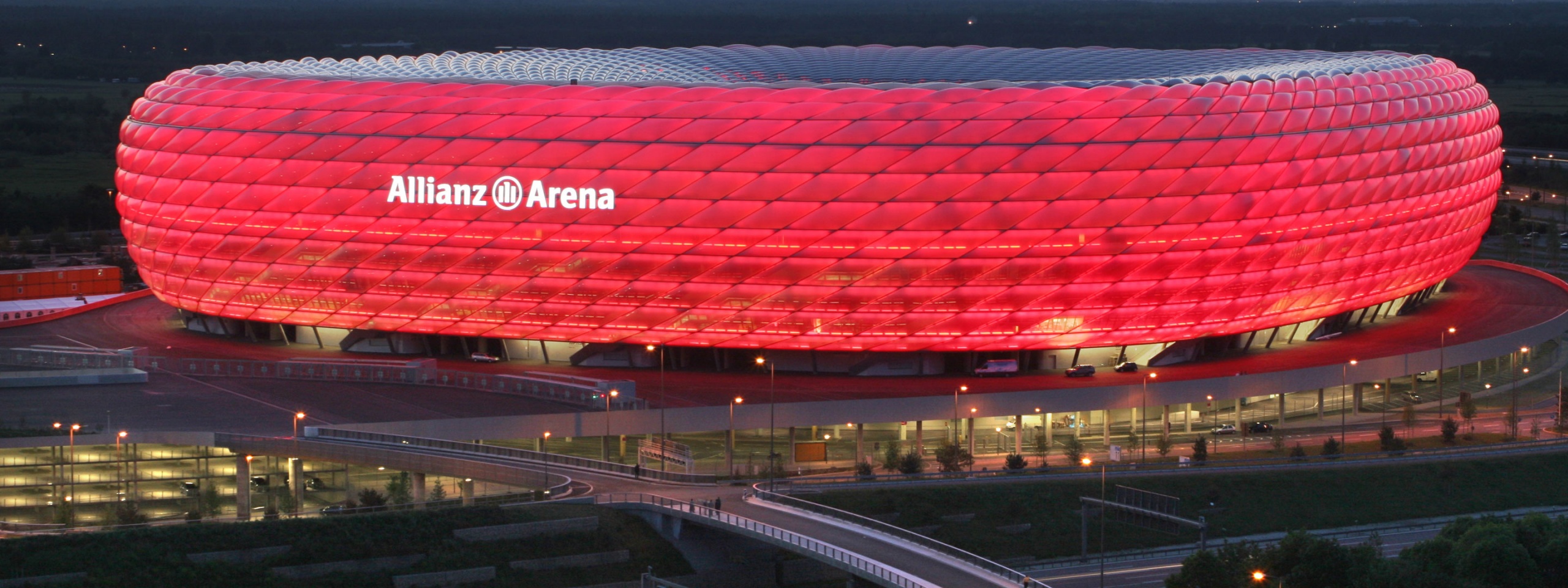 Allianz Arena In Red Bayern Munich