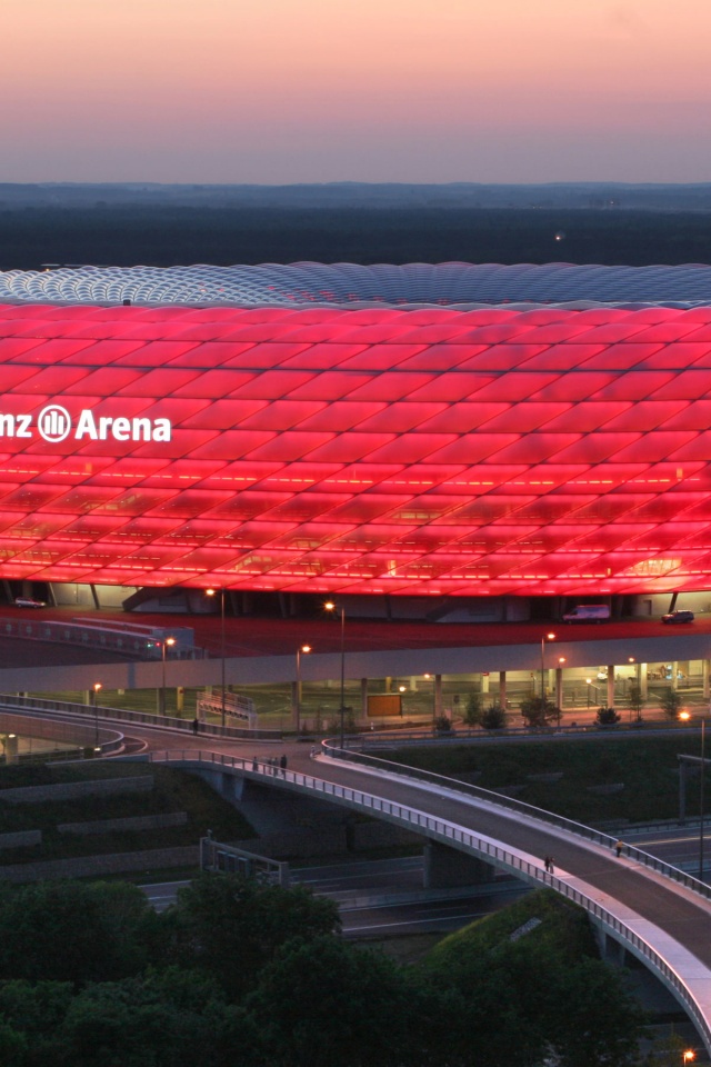 Allianz Arena In Red Bayern Munich