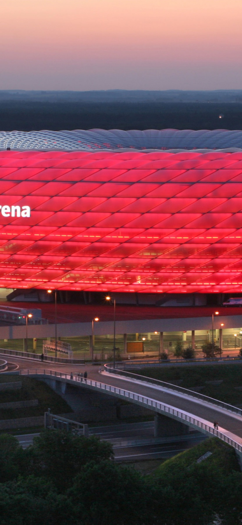 Allianz Arena In Red Bayern Munich