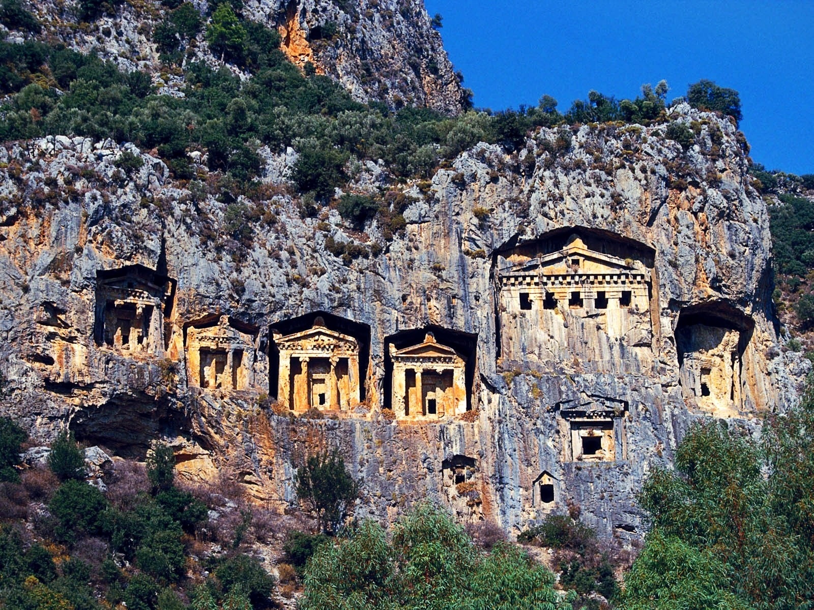 Ancient Lycian Rock Tombs Antalya Turkey