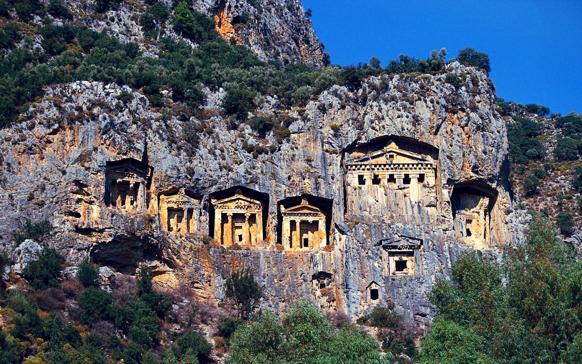 Ancient Lycian Rock Tombs Antalya Turkey