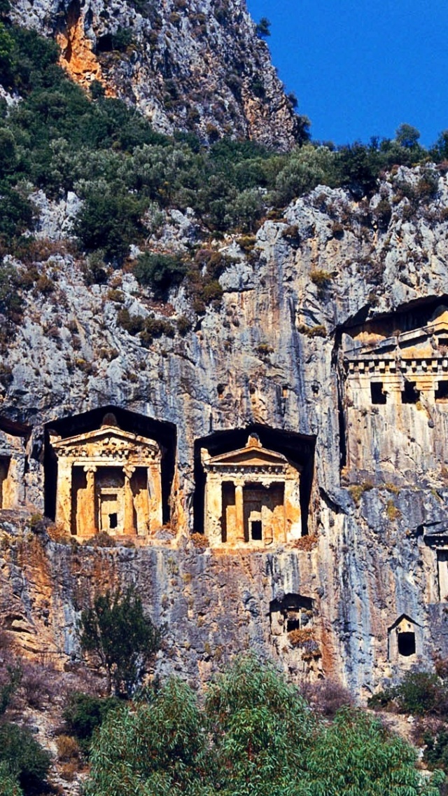 Ancient Lycian Rock Tombs Antalya Turkey