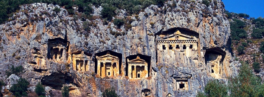 Ancient Lycian Rock Tombs Antalya Turkey