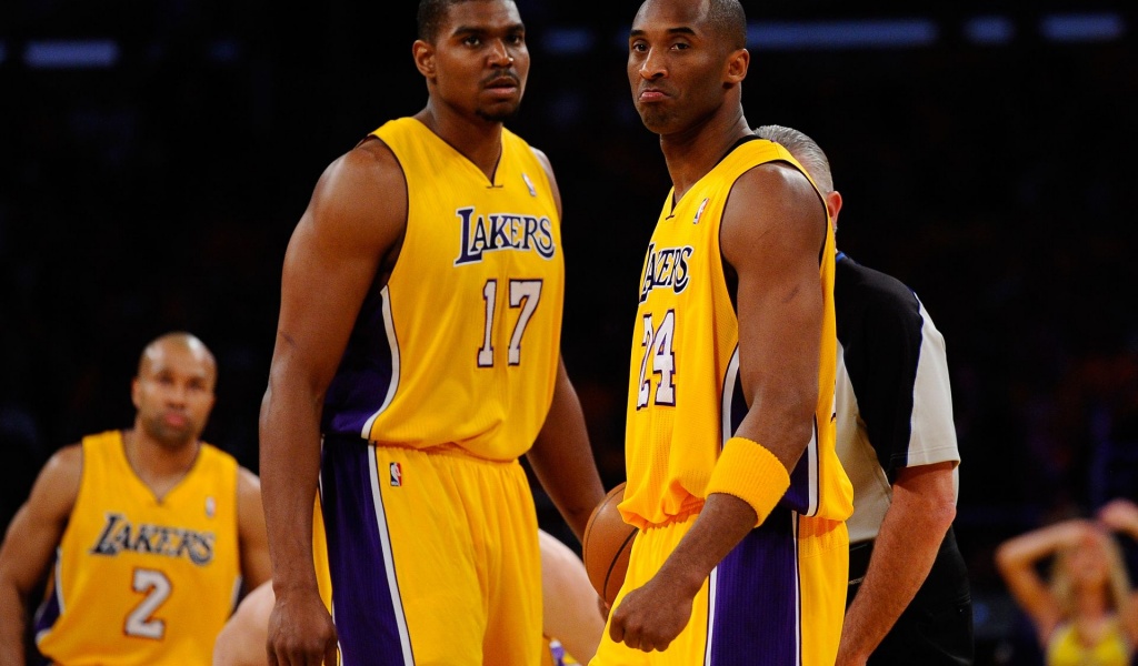 Andrew Bynum Kobe Bryant Los Angeles Lakers