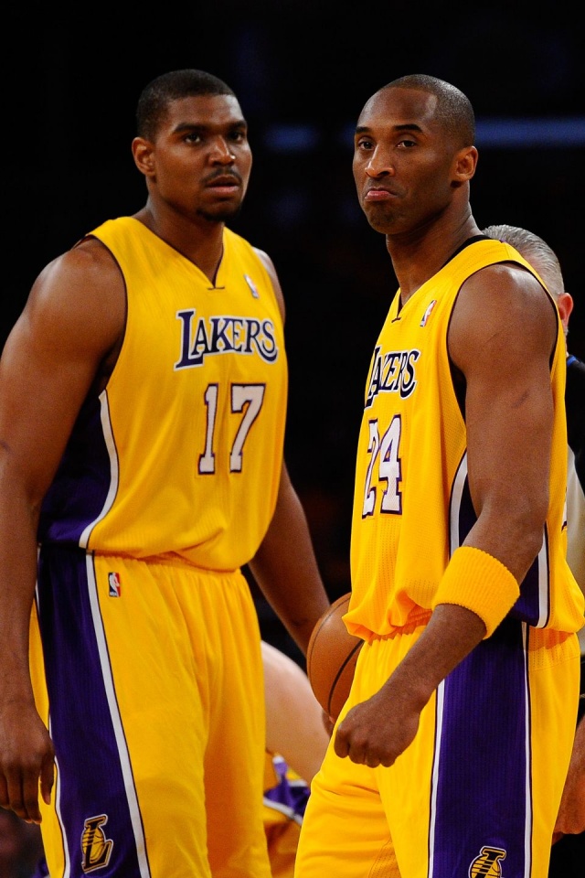 Andrew Bynum Kobe Bryant Los Angeles Lakers