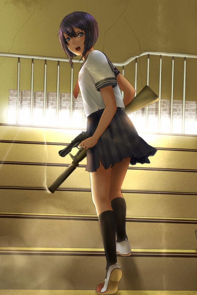 Anime Girl With Gun