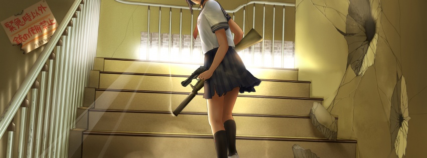 Anime Girl With Gun