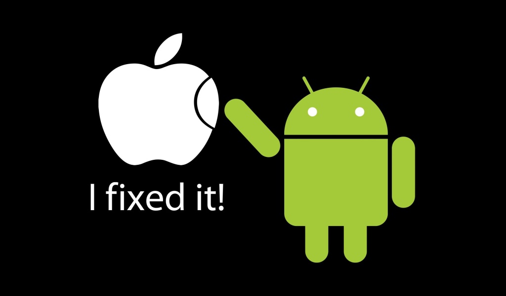 Apple Inc Humor Android Funny Logos Black Background