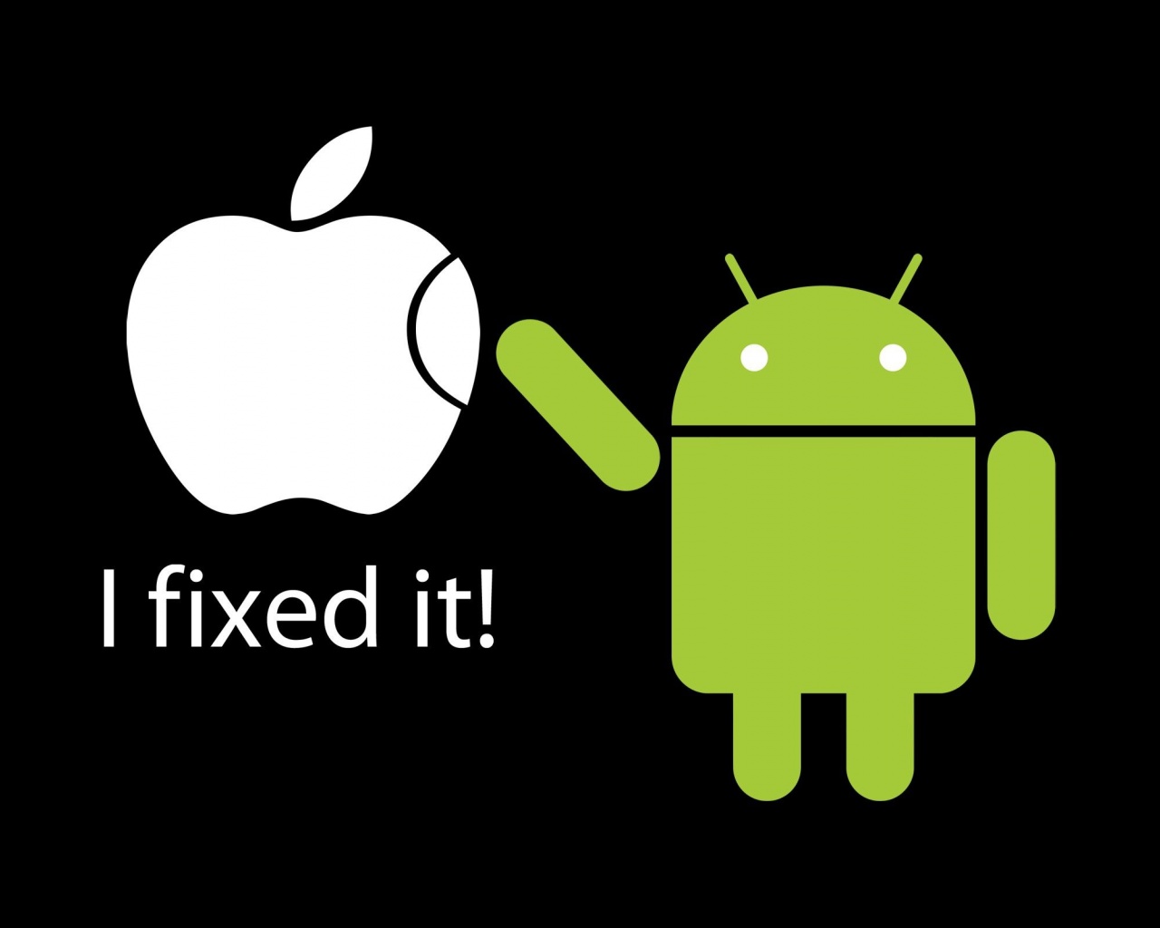 Apple Inc Humor Android Funny Logos Black Background