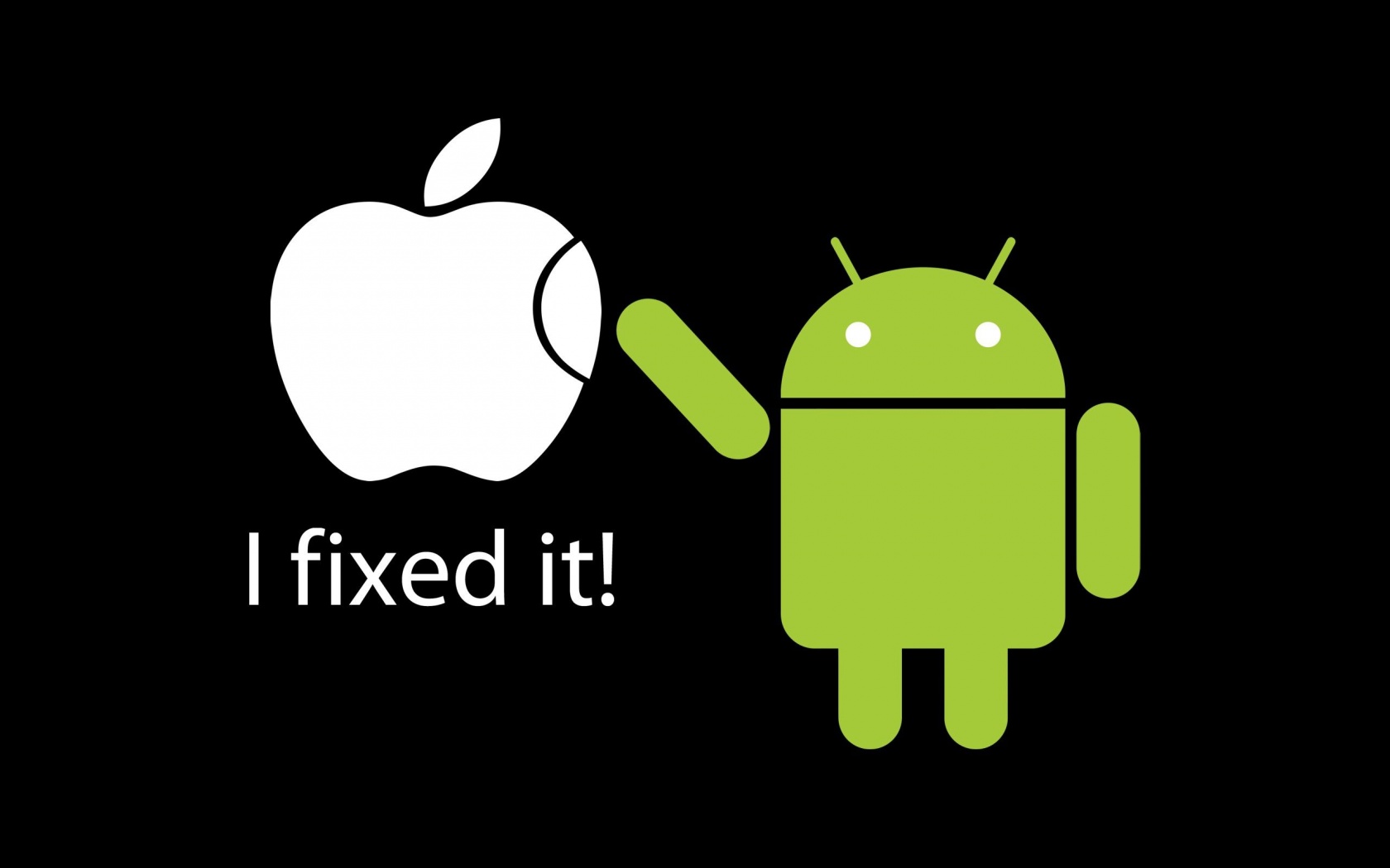 Apple Inc Humor Android Funny Logos Black Background