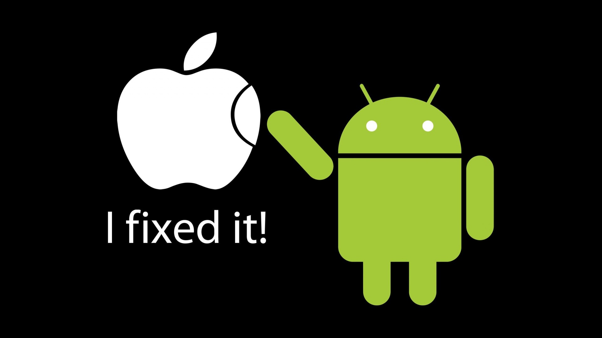 Apple Inc Humor Android Funny Logos Black Background