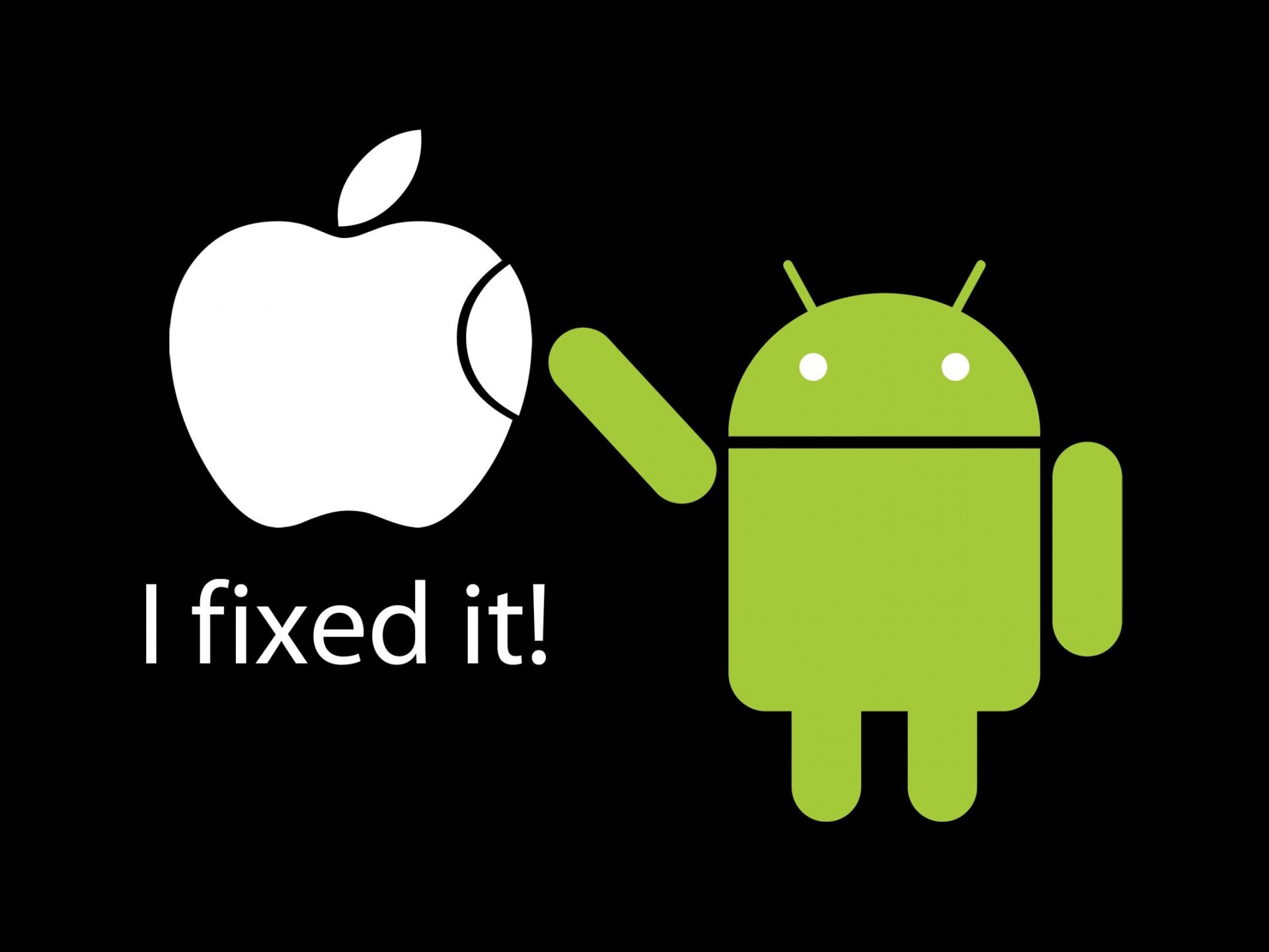 Apple Inc Humor Android Funny Logos Black Background