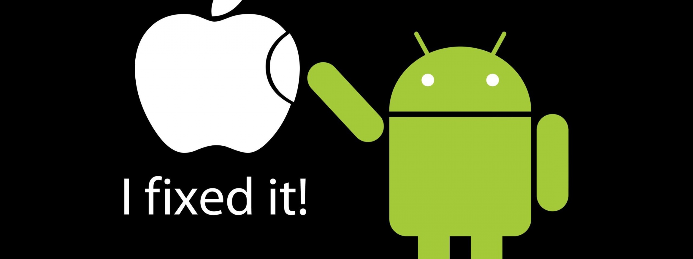 Apple Inc Humor Android Funny Logos Black Background